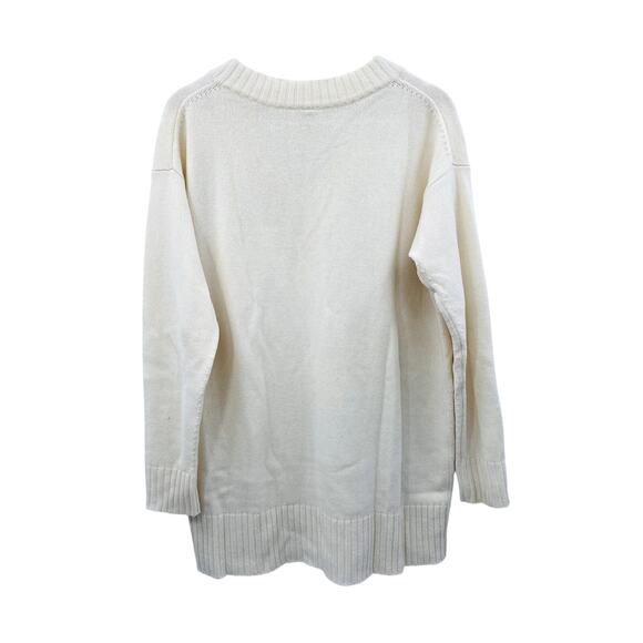 Athleta Wool Cashmere V-Neck Tunic Sweater, Dove - Picture 4 of 7